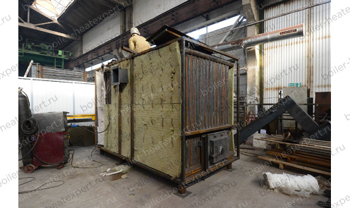 Котел HeatExpert 0.8 МВт на самотяге изготовление