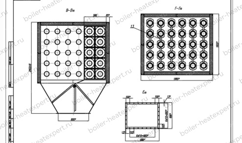 Чертеж батарейного циклона БЦ 2 5х 4+2