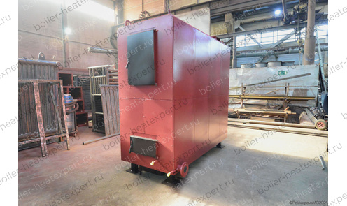 Дровяной отопительный котел 0.8 МВт / 800 кВт HeatExpert с длинной топкой